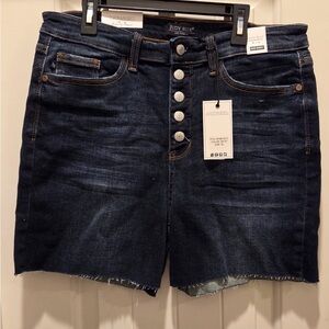 Judy Blue High Waist Dark Blue Denim Shorts Size‎ XL